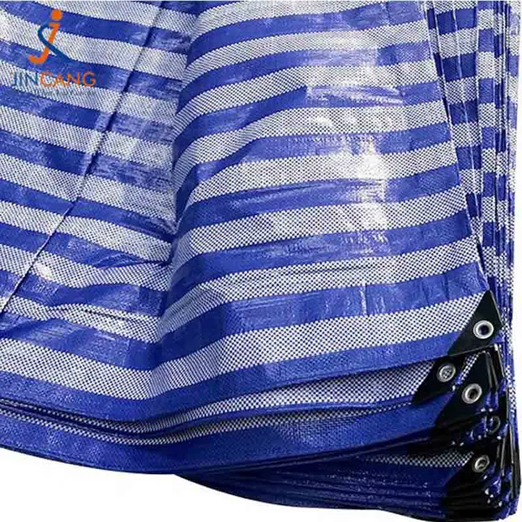 100% ανακυκλωμένο υλικό pp tarpaulin με μαύρο τρίγωνο ενισχυμένο