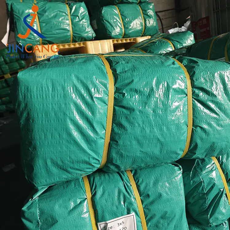 120GSM πράσινο ασημένιο PE Tarpaulin