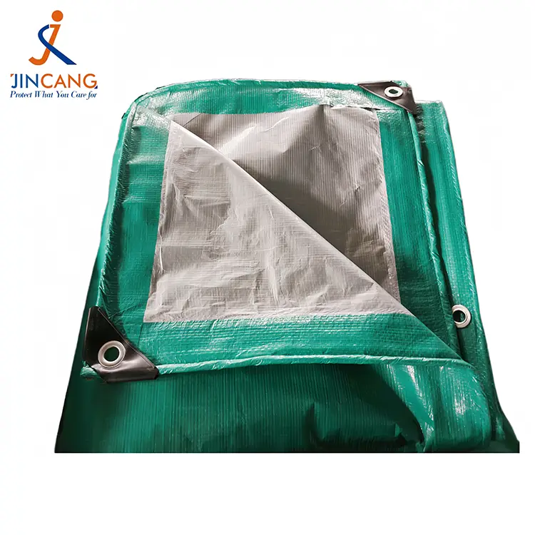 120GSM πράσινο ασημένιο PE Tarpaulin