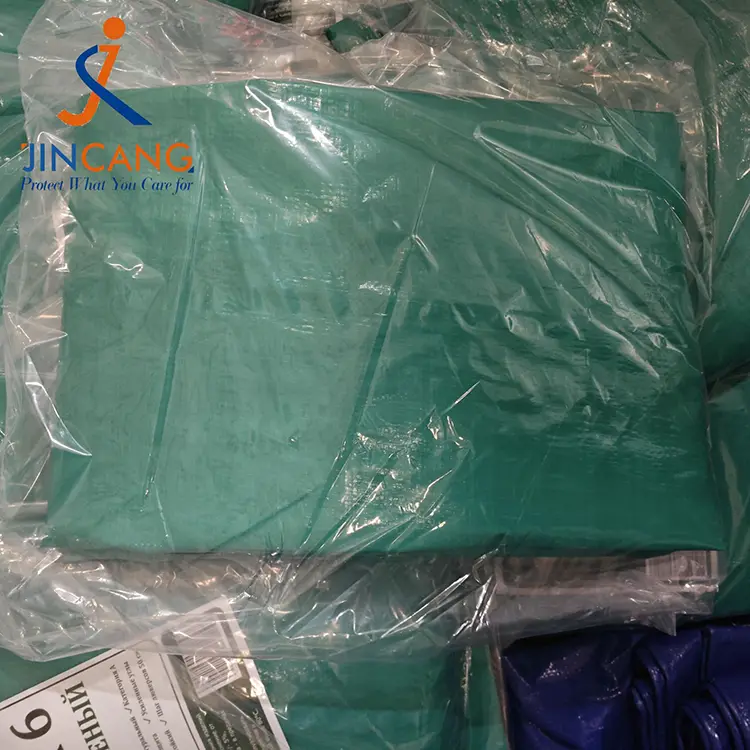 120GSM πράσινο ασημένιο PE Tarpaulin