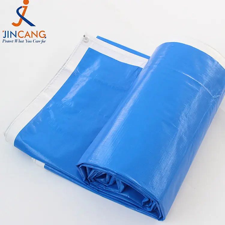 220g μπλε λευκό με εκτύπωση pe tarpaulin