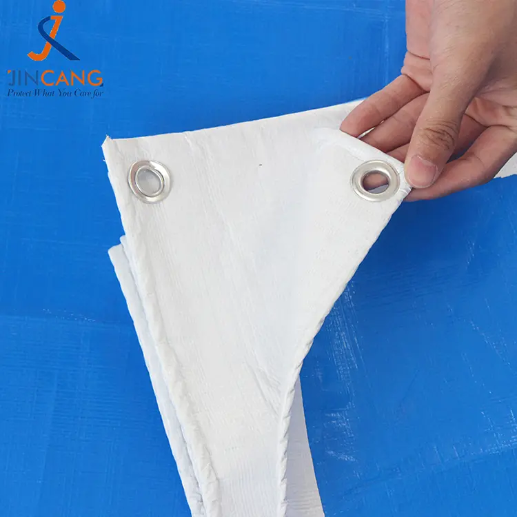 220g μπλε λευκό με εκτύπωση pe tarpaulin