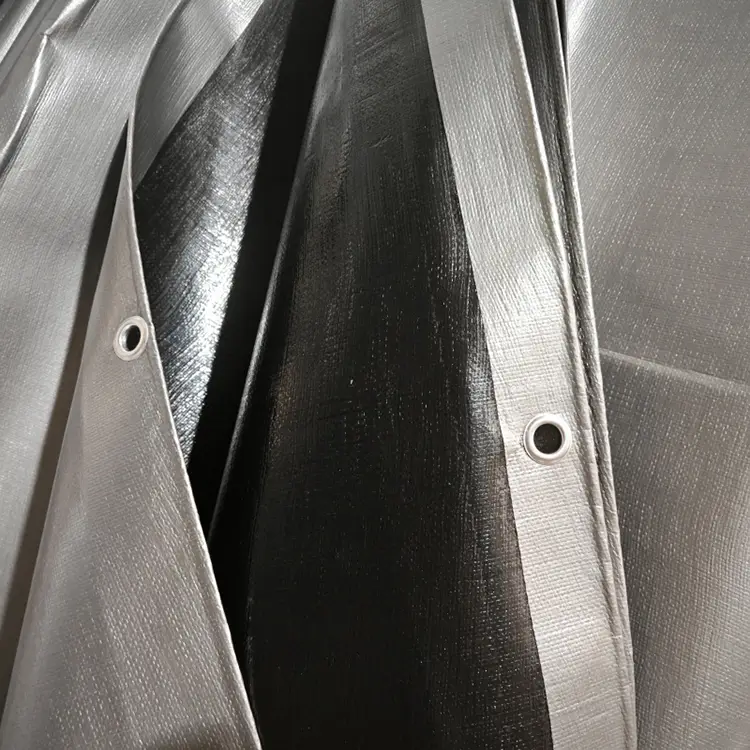 Μαύρο ασήμι 240 παρθένο tarpaulin