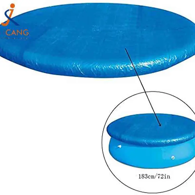 Ασημένιο μπλε κάλυμμα πισίνας