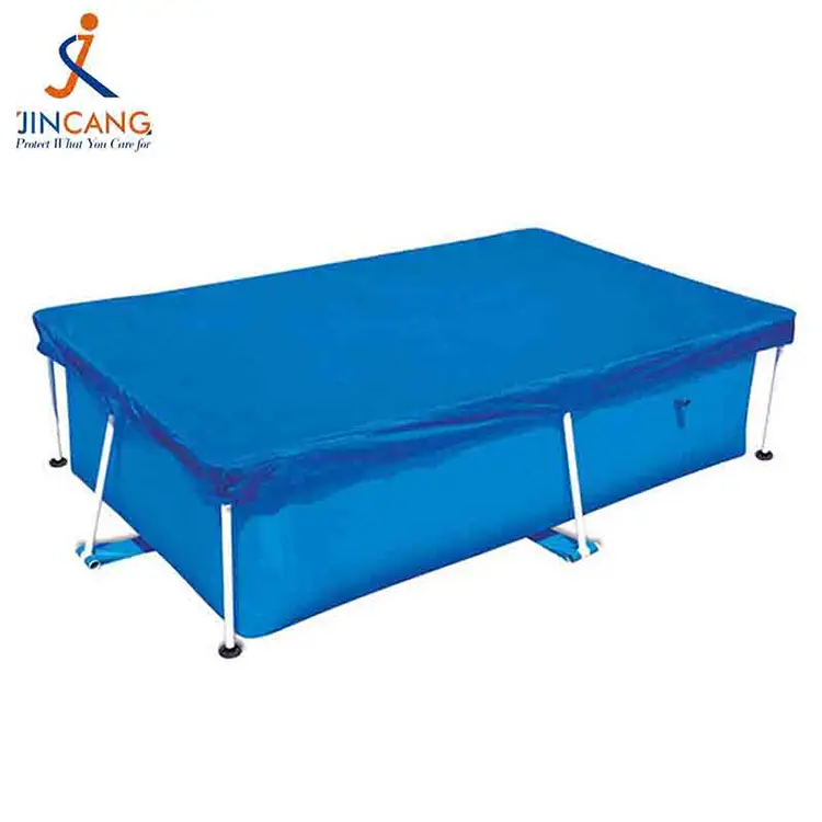 Ασημένιο μπλε κάλυμμα πισίνας