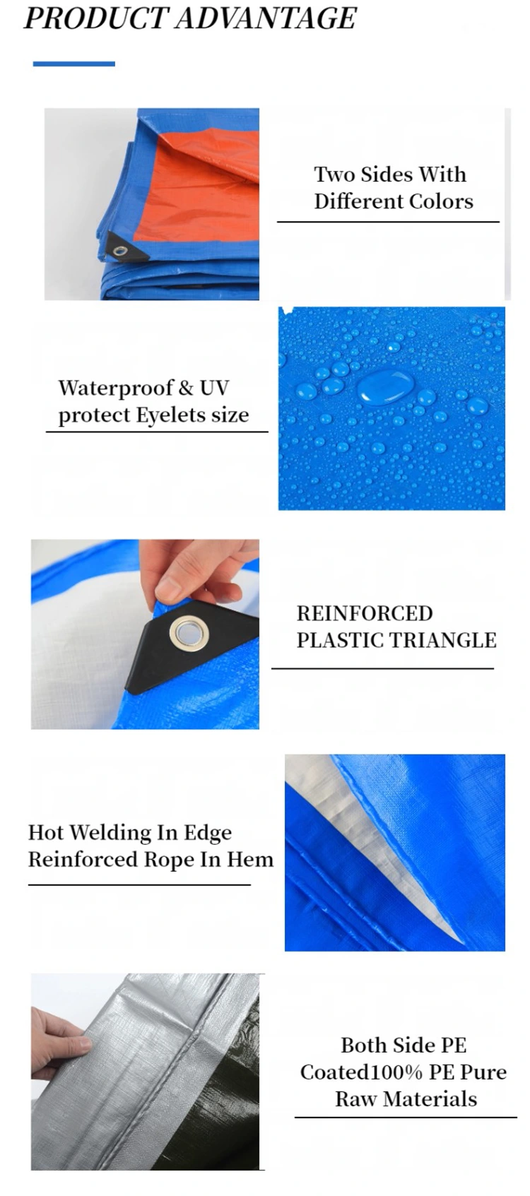 Blue 150Gsm PE Tarpaulin